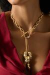 Buy_Joules By Radhika_Gold Plated Baroque Pearl Finish Necklace _Online_at_Aza_Fashions