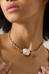 Buy_Joules By Radhika_White Aseneth Baroque Pearl Necklace _Online_at_Aza_Fashions