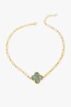 Shop_Joules By Radhika_Green Norelia Agate Necklace _at_Aza_Fashions