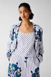 Buy_Cotton and Clay_White Floral Print Jacket And Trouser Set _Online_at_Aza_Fashions