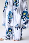 Shop_Cotton and Clay_White Floral Print Jacket And Trouser Set _Online_at_Aza_Fashions