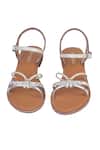 Shop_Nine By Janine_Beige Burch And Silver Leather Flats _at_Aza_Fashions