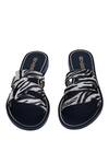 Shop_Nine By Janine_Multi Color Zebra Hair On Slide Flats _at_Aza_Fashions