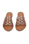 Shop_Nine By Janine_Tan Suede Slide Flats _at_Aza_Fashions