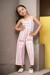 Buy_Petite Pomme_White Cotton Embroidery Striped Floral Lace Jumpsuit _Online_at_Aza_Fashions