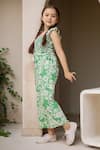 Buy_Petite Pomme_Green Rayon Tassels Floral Smocked Frilled Sleeveless Jumpsuit _Online_at_Aza_Fashions
