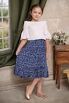 Buy_Petite Pomme_White Cotton, Rayon Off Shoulder Top And Skirt Set _at_Aza_Fashions