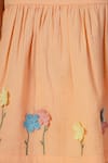 Shop_Samyukta Singhania_Orange Cotton Embroidery Top And Shorts Set _Online_at_Aza_Fashions