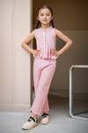 Buy_Petite Pomme_Pink Cotton Ruffles Top And Pant Set_at_Aza_Fashions