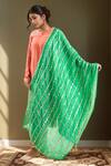Buy_Samyukta Singhania_Green Silk Blend Dupatta_at_Aza_Fashions