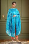 Buy_Samyukta Singhania_Aqua Blue Silk Blend Dupatta_at_Aza_Fashions