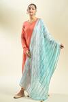 Shop_Samyukta Singhania_Sky Blue Silk Blend Dupatta_at_Aza_Fashions