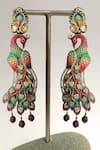 Amaara Jewels_Bright Ombrey Peacock Luxe Dangler Earrings _Online_at_Aza_Fashions