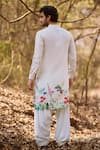 Shop_Nirmooha_White Floral Printed Ivory Bloom Kurta Set _at_Aza_Fashions