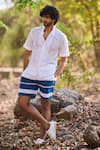 Nirmooha_White Amber Haven Crochet Shirt _Online_at_Aza_Fashions