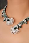 Buy_kavipushp_Royal Sapphire Bliss Green Necklace Jewellery Set _Online_at_Aza_Fashions