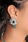 Shop_kavipushp_Royal Sapphire Bliss Green Necklace Jewellery Set _Online_at_Aza_Fashions