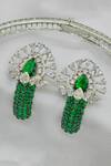 kavipushp_Royal Sapphire Bliss Green Necklace Jewellery Set _at_Aza_Fashions