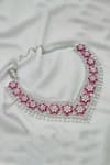 kavipushp_Eternal Flower Necklace Bling Set _Online_at_Aza_Fashions