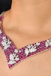 Shop_kavipushp_Mozambique Pink Stone And Diamonds Necklace Jewellery Set _Online_at_Aza_Fashions