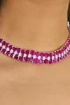 Buy_kavipushp_Elegant Pink Fancy 2-layer Necklace Jewellery Set _Online_at_Aza_Fashions