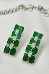 kavipushp_Elegant Green Fancy 2-layer Studded Necklace Jewellery Set _at_Aza_Fashions