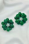 kavipushp_Diamond-studded Emerald Drop Earrings _Online_at_Aza_Fashions
