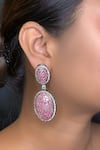 kavipushp_Dazzling Pink Drop Earrings _Online_at_Aza_Fashions