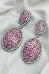 Shop_kavipushp_Dazzling Pink Drop Earrings _at_Aza_Fashions