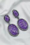 Shop_kavipushp_Dazzling Purple Drop Earring Set _at_Aza_Fashions