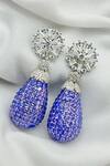 kavipushp_Emerald Purple Drop Earring Set _Online_at_Aza_Fashions