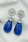 kavipushp_Emerald Blue Drop Earring Set _Online_at_Aza_Fashions