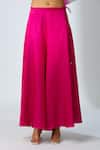 Shop_Prisho_Fuchsia Embroidered Cape And Ombre Kurta Set 