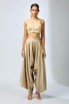 Buy_Prisho_Cream Dori Embroidered Kaftan And Draped Pant Set _Online_at_Aza_Fashions