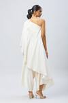 Shop_Prisho_Ivory Floral Embroidered Asymmetric Kurta Set _at_Aza_Fashions