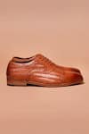 dmodot_Brown Designer Leather Brogue Shoes _Online_at_Aza_Fashions