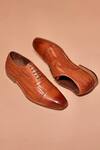 Shop_dmodot_Brown Designer Leather Brogue Shoes _at_Aza_Fashions