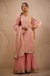 Avaha_Baby Pink Raas Sharara Set _Online_at_Aza_Fashions
