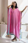 Shop_Avaha_Gulaliya Pink Kaftan _Online_at_Aza_Fashions
