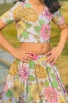 Buy_Taber Tikri_Multi Color Floral Print Designer Lehenga Set For Girls _Online_at_Aza_Fashions