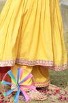 Taber Tikri_Designer Yellow Kurta Set For Girls _Online_at_Aza_Fashions