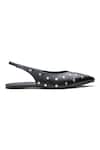 Buy_Dang Shoes_Black Studded Slingback Flats _Online_at_Aza_Fashions