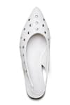 Shop Dang Shoes White Studded Nappa Leather Flats at Aza Fashions Shop_Dang Shoes_White Studded Nappa Leather Flats _at_Aza_Fashions