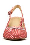 Buy_Dang Shoes_Red Bows Polka Dot Slingback Heels _Online_at_Aza_Fashions