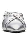 Buy_Dang Shoes_Silver Foil Leather Wedges _Online_at_Aza_Fashions