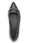 Shop_Dang Shoes_Black Studded Nappa Leather Flats _at_Aza_Fashions