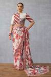 Torani_Multi Color Round Neck Coromandel Kashvi Designer Blouse _Online_at_Aza_Fashions