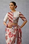 Buy_Torani_Multi Color Round Neck Coromandel Kashvi Designer Blouse _at_Aza_Fashions