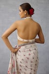 Shop_Torani_Multi Color Georgette Halter Neck Coromandel Pravya Designer Blouse _at_Aza_Fashions