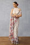 Torani_Multi Color Georgette Halter Neck Coromandel Pravya Designer Blouse _Online_at_Aza_Fashions